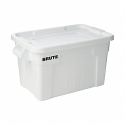 Rubbermaid Commercial Storage Tote,White,Solid,Plastic  FG9S3100WHT
