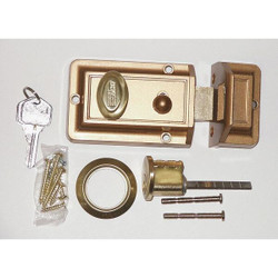 Kaba Ilco Auxiliary Lock,Night Latch,Bronz 220-53-51