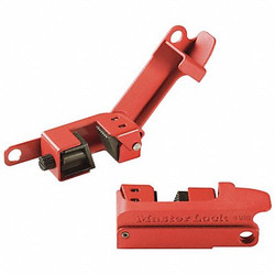 Master Lock Circuit Breaker Lockout,Toggle,Steel,Red 491B
