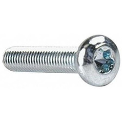 Tamper-Pruf Screws MS,#10-24,Zinc Plated,3/4"L,100PK 480740