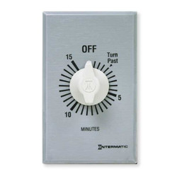 Intermatic Timer,Spring Wound,15 Min,SPDT,Silver FF315M