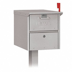 Salsbury Industries Roadside Mailbox,Silver  4325SLV