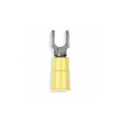 3m Fork Terminal,Block,#8 Stud,Yellow,PK25 BFV10-8Q