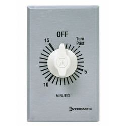 Intermatic Spring-Wound Timer, Silver, 120/277V AC FF15MC