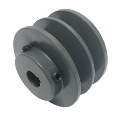 Sim Supply V-Belt Pulley,Finished,0.5in,0.75in  AK5112