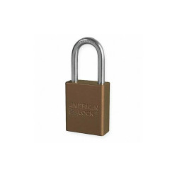 American Lock Lockout Padlock,KD,Brown,1-7/8"H A1106BRN