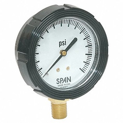 Span Pressure Gauge,0 to 200 psi,2-1/2In LFS-210-200-G-KEMX
