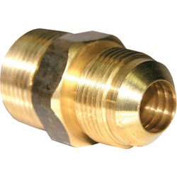 Lasco 15/16 In. M x 3/4 In. MPT Brass Flare Adapter 17-4879