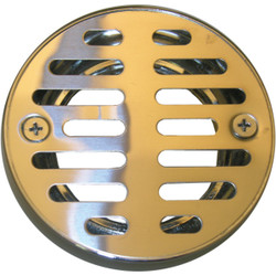 Lasco 3-1/4 In. Chrome Plated Grill Shower Drain Strainer 03-1243