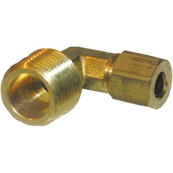 Lasco 1/4 In. C x 3/8 In. MPT 90 Deg. Compression Brass Elbow (1/4 Bend) 17-6913