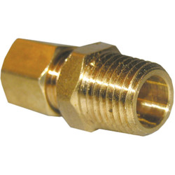 Lasco 1/4 In. C x 1/4 In. MPT Brass Compression Adapter 17-6813