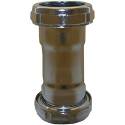 Lasco 1-1/2 In. Chrome-Plated Brass Straight Coupling 03-3873