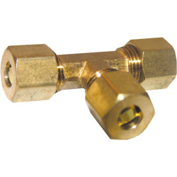 Lasco 3/8 In. x 3/8 In. x 1/4 In. Compression Brass Tee 17-6429