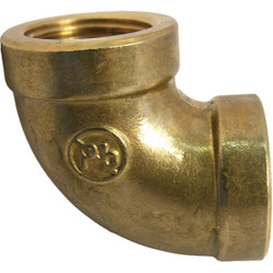 Lasco 1/2 In. FPT X 1/2 In. FPT 90 Deg. Brass Elbow (1/4 Bend) 17-9009