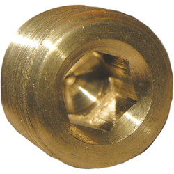 Lasco 3/8 In. MPT Brass Countersunk Plug 17-9195
