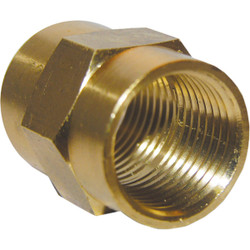 Lasco 3/8 In. FPT x 3/8 In. FPT Yellow Brass Coupling 17-9225