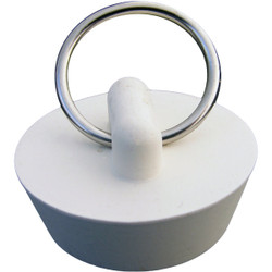 Lasco Hollow 1-1/8 In. White Sink Rubber Drain Stopper 02-3203