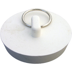 Lasco Hollow 1-7/8 In. White Sink Rubber Drain Stopper 02-3215