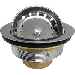 Lasco 3-1/2 In. Chrome Basket Strainer Assembly 03-1045