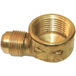 Lasco 1/2 In. MFL x 1/2 In. FPT 90 Deg. Flare Brass Elbow (1/4 Bend) 17-5049