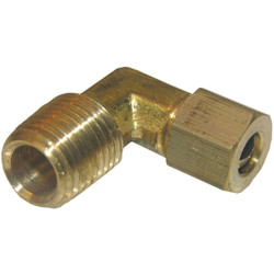 Lasco 1/4 In. C x 1/4 In. MPT 90 Deg. Compression Brass Elbow (1/4 Bend) 17-6911