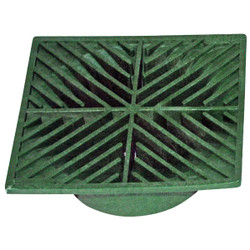 NDS 6 In. x 6 In. Green Polyolefin Square Grate 05