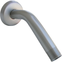 Lasco 6 In. Satin Nickel Shower Arm and Flange 08-5517