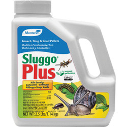 Monterey Sluggo Plus 2-1/2 Lb. Ready To Use Pellets Organic Slug & Snail Killer