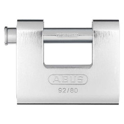 Abus Keyed Padlock,1 29/64 in,Rectangle,Gold 92/80 KA