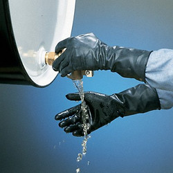 Honeywell North Chemical Resistant Glove,14 mil,Sz L,PR B144RGI/L