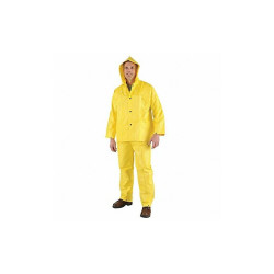 Mcr Safety Rain Suit w/Jacket/Bib,Unrated,Yellow,L 3003L