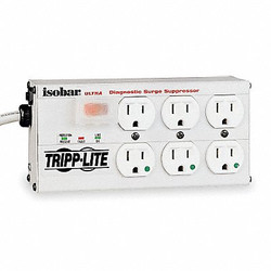 Tripp Lite Surge Protector Strip,6 Outlet,Gray ISOBAR 6 ULTRA HG