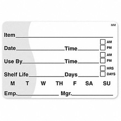 Daymark Shelf Life Label,Black,PK500 IT120152