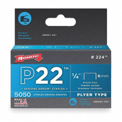 Arrow Fastener Staples,Flat Crown,7/16x1/4,PK5050 224