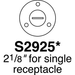 Hubbell Wiring Device-Kellems Floor Box Cover,Round,1-Gang,1/4 in. S2925
