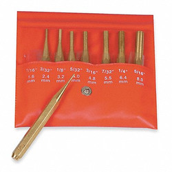 Mitutoyo Drive Pin Punch Set,8 Pieces,Brass  985-120