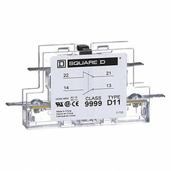 Square D Auxiliary Contact, 1NO/1NC, 5 A 9999D11