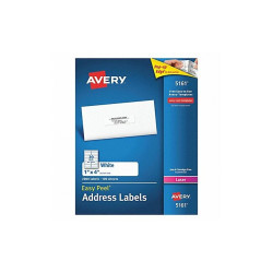 Avery Laser Label,1" H,4" W,PK100 AVE5161