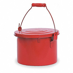 Eagle Mfg Bench Can,1 Gal.,Galvanized Steel,Red  B604
