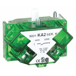 Schneider Electric Contact Block, Green, 1NO, 30 mm 9001KA2