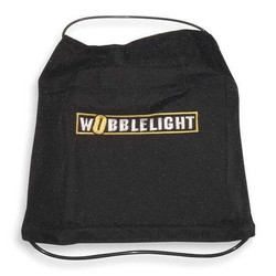 Wobble Light Reflector Shield,12.5in,Black/Silver 111808