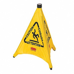 Rubbermaid Commercial Pop Up Safety Cone,Yellow,20 in H FG9S0000YEL