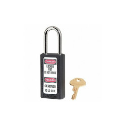 Master Lock Lockout Padlock,KA,Black,3"H,PK3 411KAS3BLK