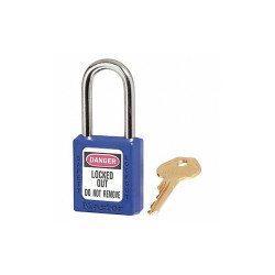 Master Lock Lockout Padlock,KA,Blue,1-3/4"H 410KABLU