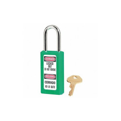 Master Lock Lockout Padlock,KA,Green,3"H,PK6  411KAS6GRN