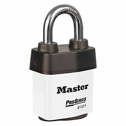 Master Lock Lockout Padlock,KD,White 6121WHT