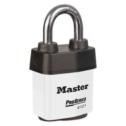 Master Lock Lockout Padlock,KD,White  6121WHT