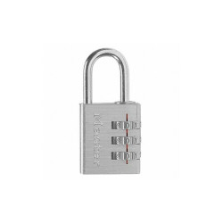 Master Lock Luggage Padlock,1 1/2in,Rectangle,Silver 630D