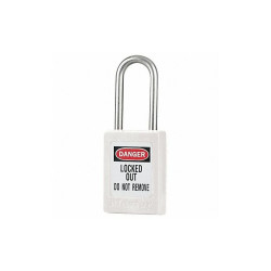 Master Lock Lockout Padlock,KD,White,1-7/8 inH S33WHT