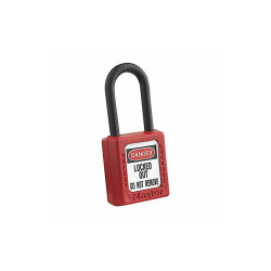 Master Lock Lockout Padlock,KA,Red,1-3/4"H 406KARED 4XX0001